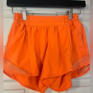 LULULEMON NEON ORANGE SHORTS